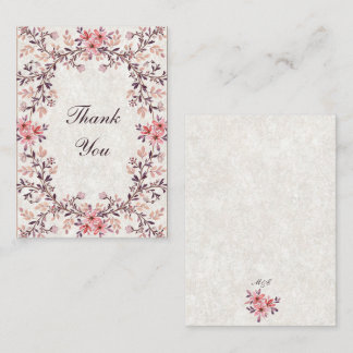 Carte De Correspondance Cadre floral aquarelle romantique - Automne rustiq