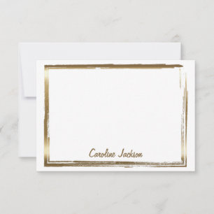Carte De Correspondance Cadre or personnalisé sophistiqué
