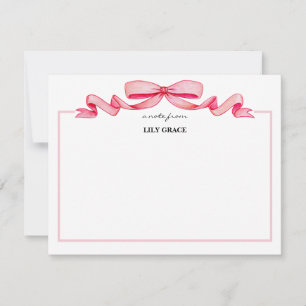 Carte De Correspondance Cadre ruban arc-en-ciel rose pastel pour fille mig