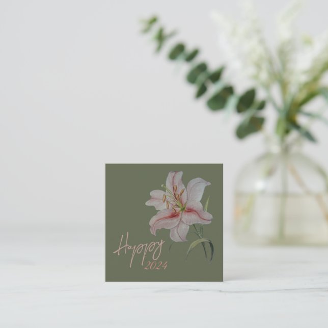 Carte De Correspondance calendrier de nouvelle année (Debout devant)