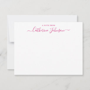 Carte De Correspondance Calligraphie De Script Moderne Une Note De Magenta