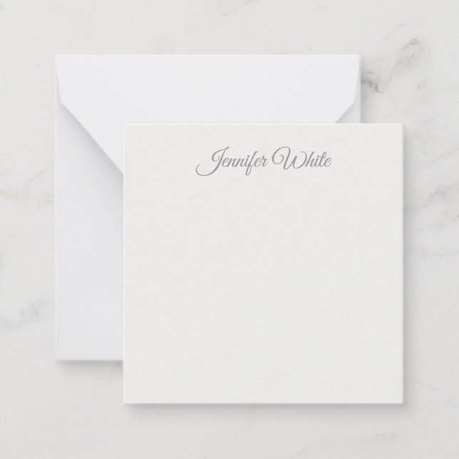 Carte De Correspondance Calligraphie Élégant Pastel Gras Rétro (Devant)