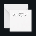 Carte De Correspondance Calligraphie élégante et manuscrite moderne<br><div class="desc">La carte de note minimaliste comporte votre nom personnalisé dans une calligraphie manuscrite moderne.</div>