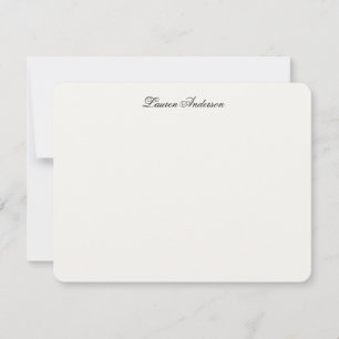 Carte De Correspondance Calligraphie Élégante Luxe Ivoire Personnalisé Pla