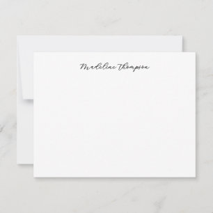 Carte De Correspondance Calligraphie minimaliste De Script De Fille