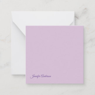 Carte De Correspondance Calligraphie Pastel Thistle Rose Nom personnalisé