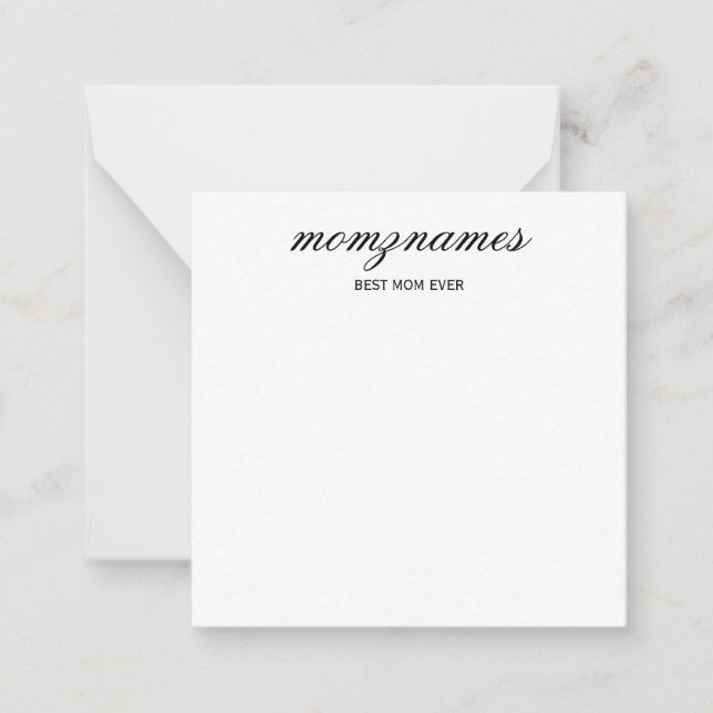 Carte De Correspondance Calligraphie personnalisée Meilleure Maman qui exi (Devant)