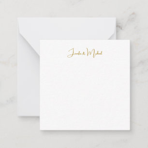 Carte De Correspondance Calligraphie Professional Elegant Gold Color Names