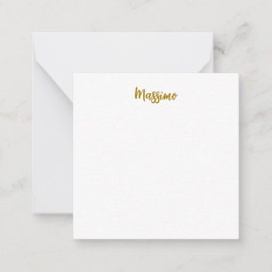 Carte De Correspondance Calligraphie Professionnel Élégant Couleur Or