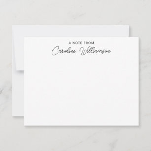 Carte De Correspondance Calligraphie simple Papier à lettres personnalisée