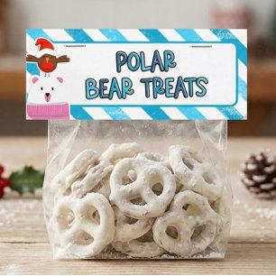 Carte De Correspondance Calque de sac de friandises de Noël en forme d'our