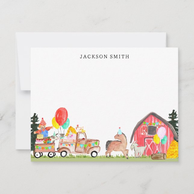 Carte De Correspondance Camion à bière pour fête d'anniversaire d'enfants  (Devant)