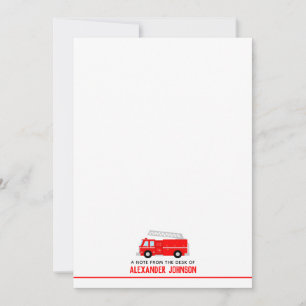 Carte De Correspondance Camion-feu rouge pour enfants