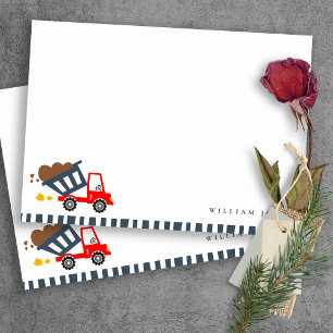 Carte De Correspondance Camion Jaune de la Marine toute l'âge Anniversaire