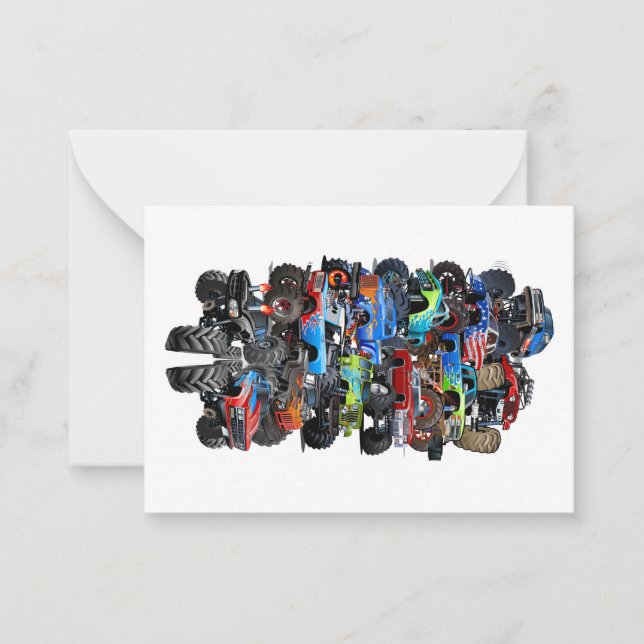 Carte De Correspondance Camion monstre de dessin animé (Devant)