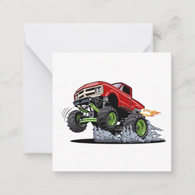 Carte De Correspondance Camion monstre de dessin animé (Devant)