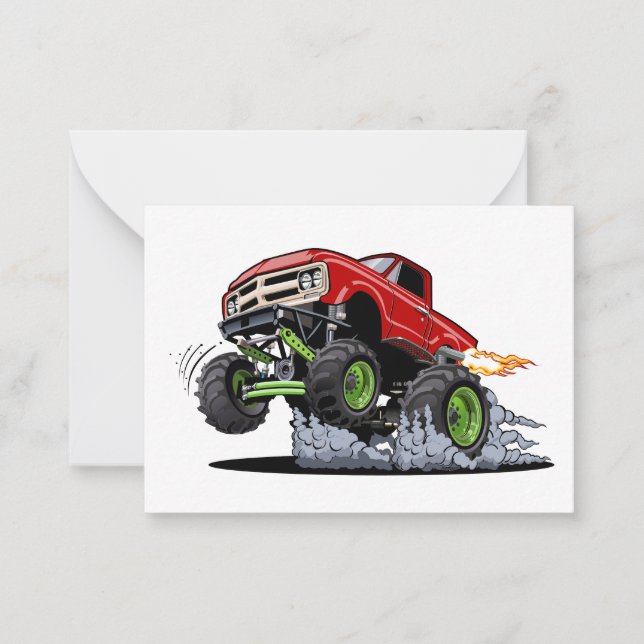 Carte De Correspondance Camion monstre de dessin animé (Devant)