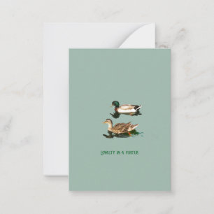 Carte De Correspondance Canards colverts