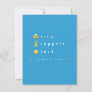 Carte De Correspondance cancer de l'enfance.be kind.support.Flat Note Cart