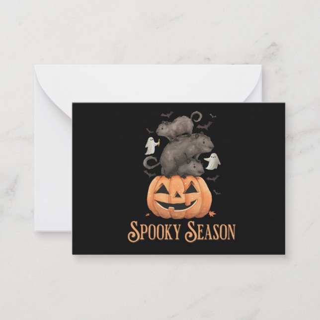 Carte De Correspondance Capybara Halloween (Devant)