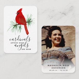 Carte De Correspondance Cardinal Photo Sympathy Funeral Card
