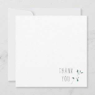 Carte De Correspondance Carré simple de Merci vierge Monogramme