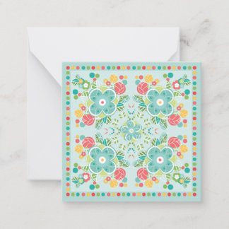 Carte De Correspondance Carreau floral fantastique - Prairie estivale