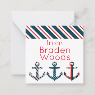 Carte De Correspondance Cartes-cadeaux pour Ancres à motifs nautiques
