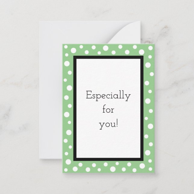 Carte De Correspondance Cartes-cadeaux pour petits points_Printemps vert (Devant)