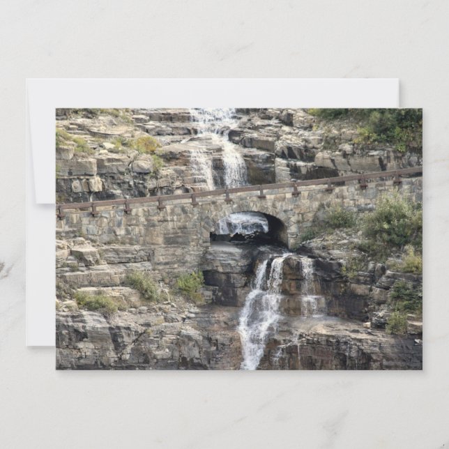 Carte De Correspondance Cascade du parc national Glacier (Devant)