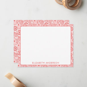 Carte De Correspondance Casino personnalisé Vegas esthétique rose rose