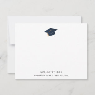 Carte De Correspondance Casquette de remise des diplômes pour la promotion