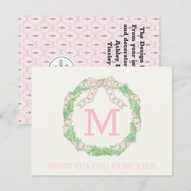 Carte De Correspondance Casse-noisette Entreprise Coquette couronne de Noë (Devant / Derrière)