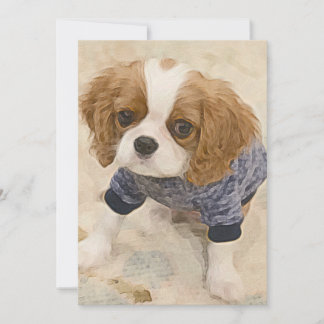 Carte De Correspondance Cavalier King Charles Spaniel card
