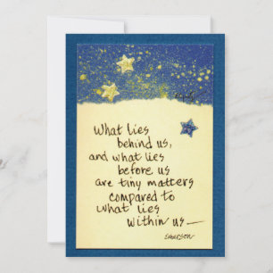 Carte De Correspondance Ce qui se cache derrière nous...dicton dessin colo