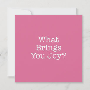 Carte De Correspondance Ce qui vous amène Joy Note Card