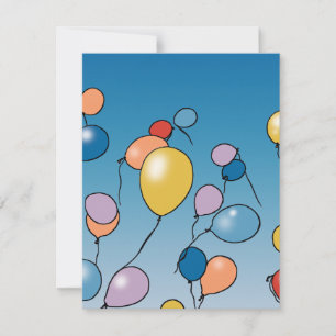 Carte De Correspondance Célébration d'anniversaire avec ballons