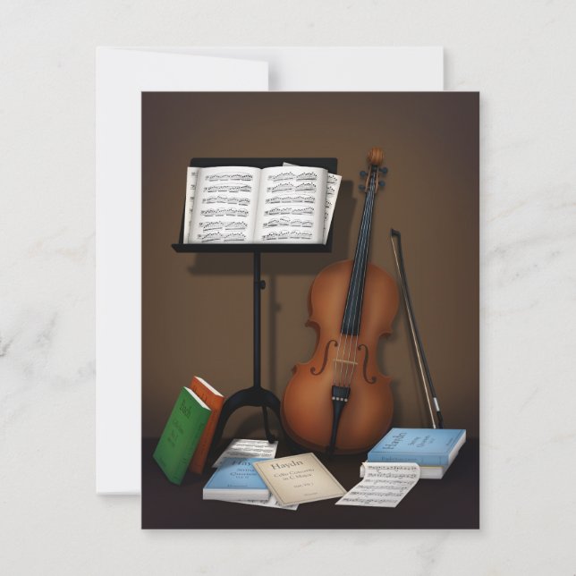 Carte De Correspondance Cello Amid Music Livres et Partitions Musique Clas (Devant)