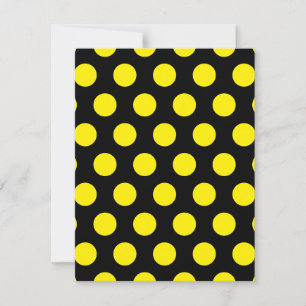 Carte De Correspondance Cercles jaunes sur Arrière - plan noir