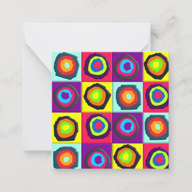Carte De Correspondance cercles motif (Devant)