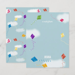Carte De Correspondance Cerfs-volants multicolores mignons motif enfants