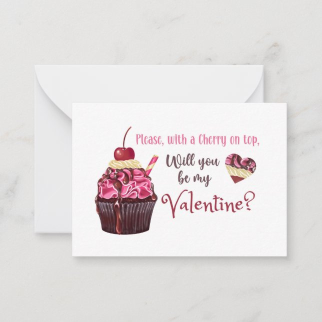 Carte De Correspondance Cerise sur le gâteau (Devant)
