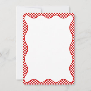 Carte De Correspondance C'est Amore ! À damiers rouge Fête des mariées ita