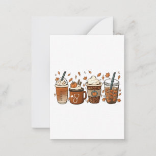 Carte De Correspondance C'est la saison des lattés au café épicé à la citr