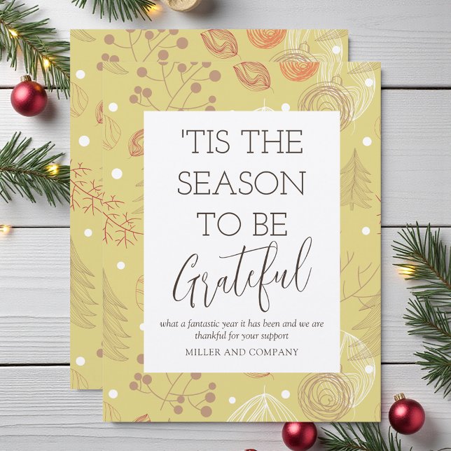 Carte De Correspondance 'C'Est La Saison D'Être Gratuit Noël D'Entreprise (Créateur téléchargé)