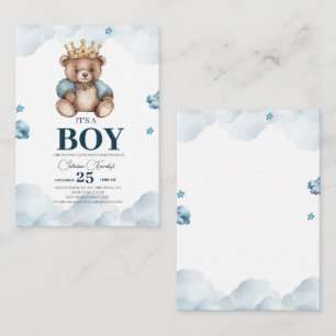 Carte De Correspondance C'EST LE Baby shower D'Ours GARÇON