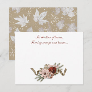 Carte De Correspondance C'est le temps des feuilles