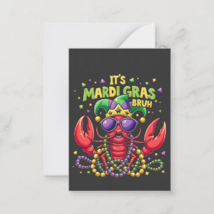 Carte De Correspondance C'est Mardi Gras Bruh Funny Shrimp Nouvelle-Orléan