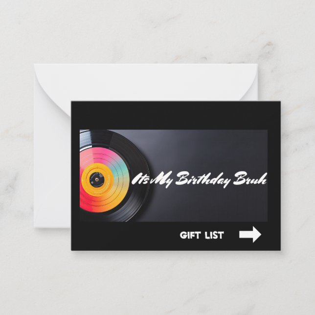 Carte De Correspondance C'est mon anniversaire Bruh (Devant)