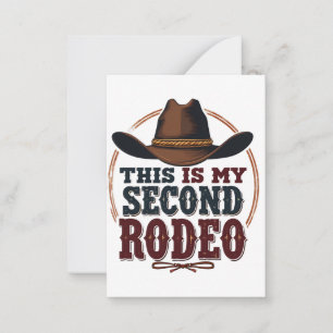 Carte De Correspondance C'est My Second Rodeo Cowboy West Casquette